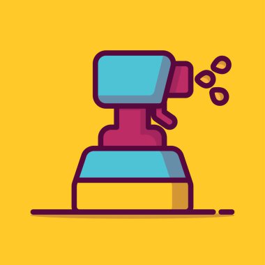 Sprey Vektör Simgesi İllüstrasyonu. Web İniş Sayfası, Banner, Etiket, Arkaplan İçin Düz Çizgi Film Biçimi.