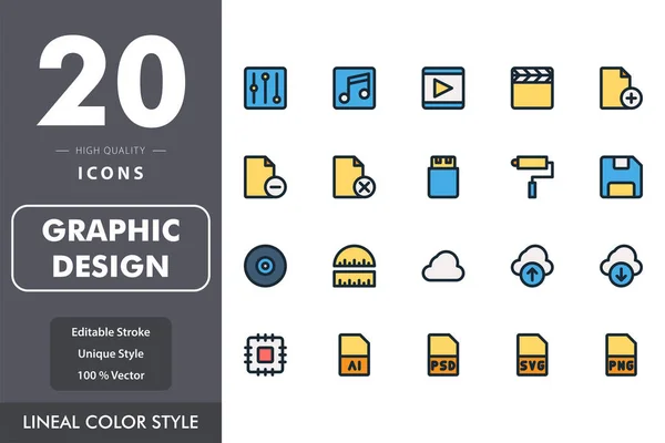 Grafik Design Icon Pack Isoliert Auf Weißem Hintergrund Für Ihr — Stockvektor