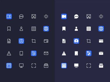 Kullanıcı arayüzü simge paketi satır ve kabartma biçiminde. Web sitesi tasarımınız için simge paketi, logo, uygulama, UI. Vektör grafik çizimi ve düzenlenebilir felç. EPS 10.