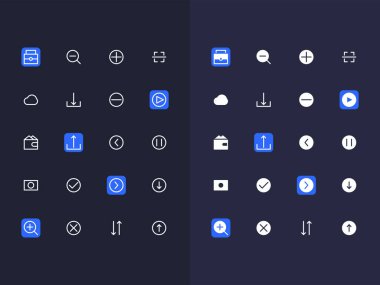 Kullanıcı arayüzü simge paketi satır ve kabartma biçiminde. Web sitesi tasarımınız için simge paketi, logo, uygulama, UI. Vektör grafik çizimi ve düzenlenebilir felç. EPS 10.
