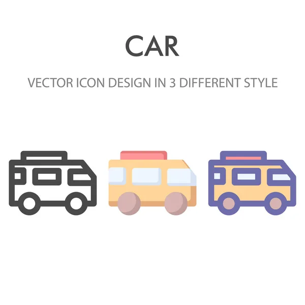 Car Icon Pack Isolated White Background Your Web Site Design — Stock Vector