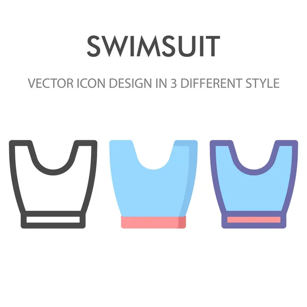 Swimsui Icon Pack Isoliert Auf Weißem Hintergrund Für Ihr Websitedesign — Stockvektor