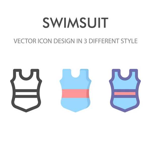 Swimsui Icon Pack Isoliert Auf Weißem Hintergrund Für Ihr Websitedesign — Stockvektor