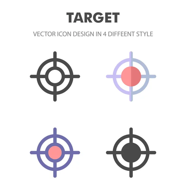 Zielsymbol Für Ihr Websitedesign Logo App Vektorgrafik Illustration Und Editierbarer — Stockvektor