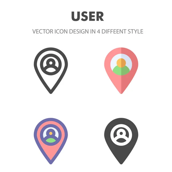 Benutzersymbol Für Ihr Websitedesign Logo App Vektorgrafik Illustration Und Editierbarer — Stockvektor