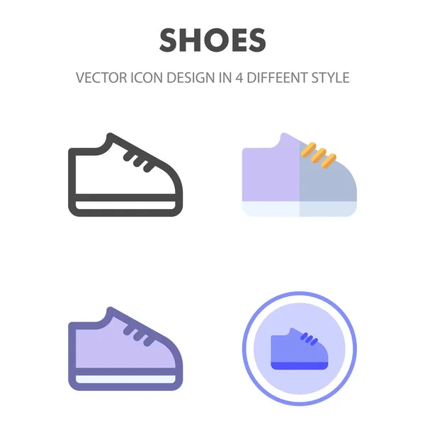 Schuh Icon Design Verschiedenen Stilen Icon Design Für Ihr Webseiten — Stockvektor