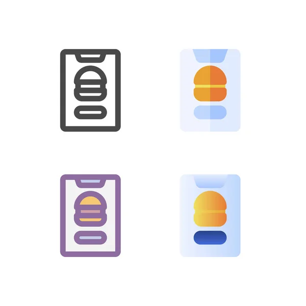 Упаковка Пищевых Иконок Белом Фоне Дизайна Вашего Сайта Логотипа Приложения — стоковый вектор