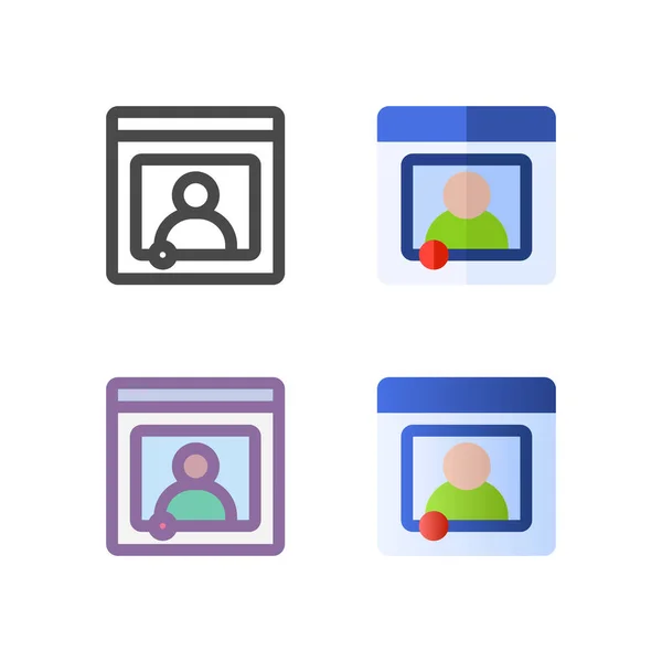 Paquete Iconos Transmisión Aislado Sobre Fondo Blanco Para Diseño Sitio — Vector de stock