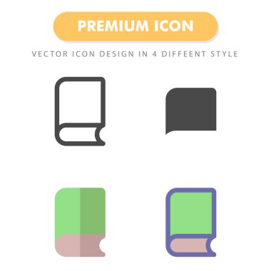 kitap simgesi paketi beyaz arkaplanda izole edildi. Web sitesi tasarımın için, logo, uygulama, UI. Vektör grafik çizimi ve düzenlenebilir felç. EPS 10.