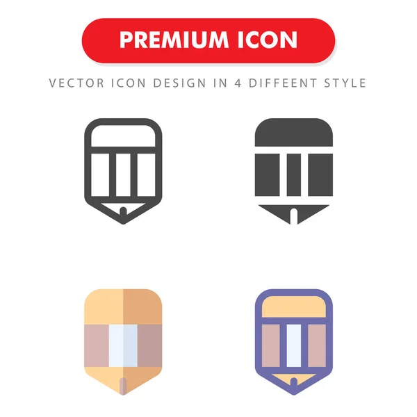 Bleistift Icon Pack Isoliert Auf Weißem Hintergrund Für Ihr Websitedesign — Stockvektor