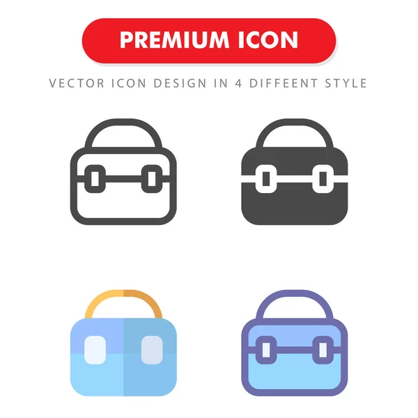 Tasche Icon Pack Isoliert Auf Weißem Hintergrund Für Ihr Websitedesign — Stockvektor