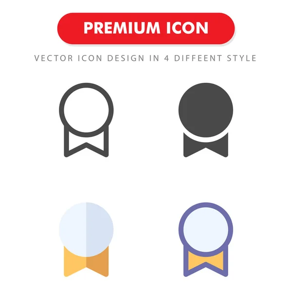 Medal Icon Pack Isolated White Background Your Web Site Design — Stock Vector