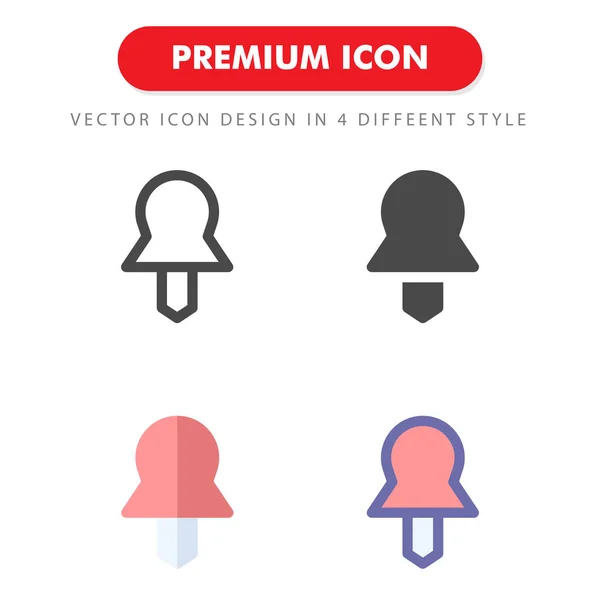 Pin Icon Pack Isoliert Auf Weißem Hintergrund Für Ihr Websitedesign — Stockvektor