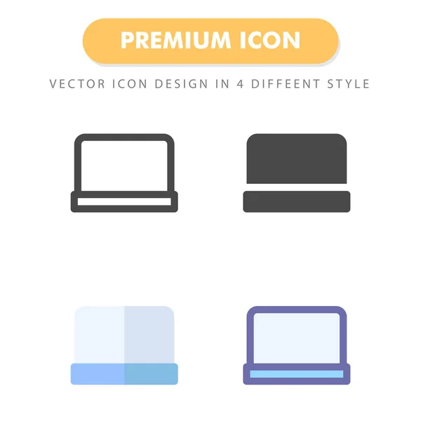 Laptop Icon Pack Isoliert Auf Weißem Hintergrund Für Ihr Websitedesign — Stockvektor