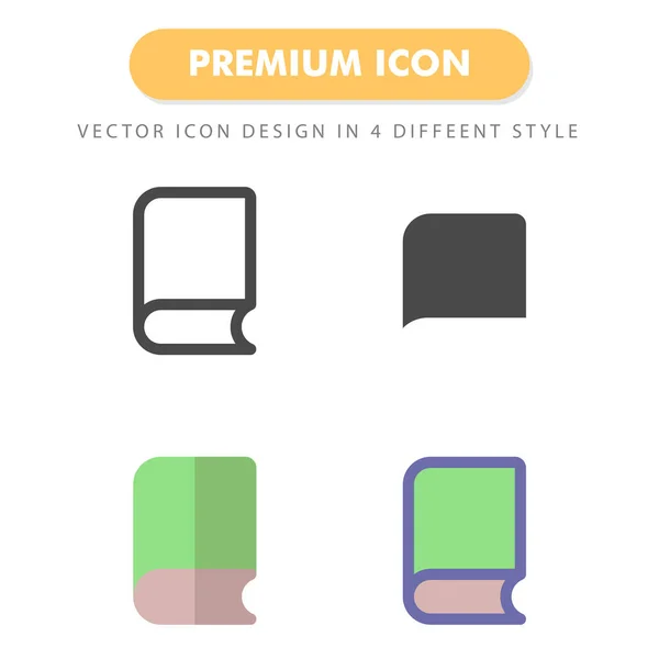 Buch Icon Pack Isoliert Auf Weißem Hintergrund Für Ihr Websitedesign — Stockvektor