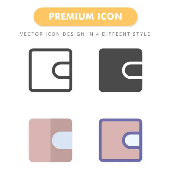 Brieftasche Icon Pack Isoliert Auf Weißem Hintergrund Für Ihr Websitedesign — Stockvektor