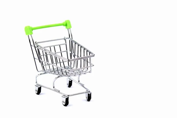 Empty Grocery Cart Supermarket Shortage Products Store Due Coronavirus Epidemic — Stock Photo, Image