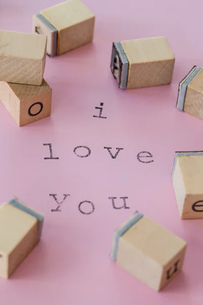 I love you on Pink — Stock Photo, Image