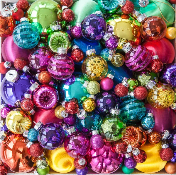 Colorful christmas baubles — Stock Photo, Image