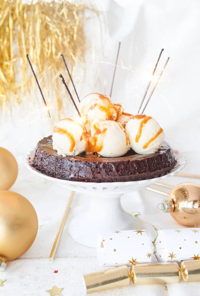 Cake for a New Year's Eve Party — Stock Photo, Image