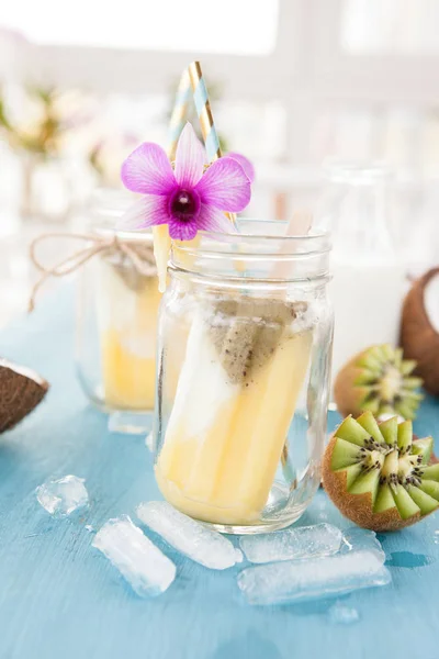 Homemade zamrożone popsicles — Zdjęcie stockowe