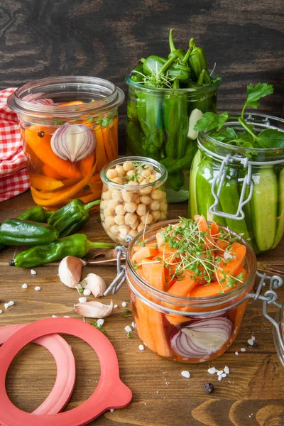 Verse groenten fermenteren — Stockfoto