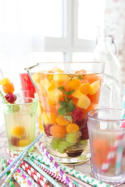 Homemade fruit punch — Stock Photo, Image