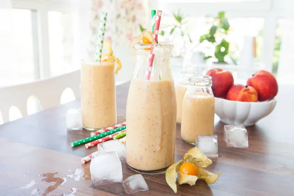 Smoothie in vintage bottle — Stock Photo, Image