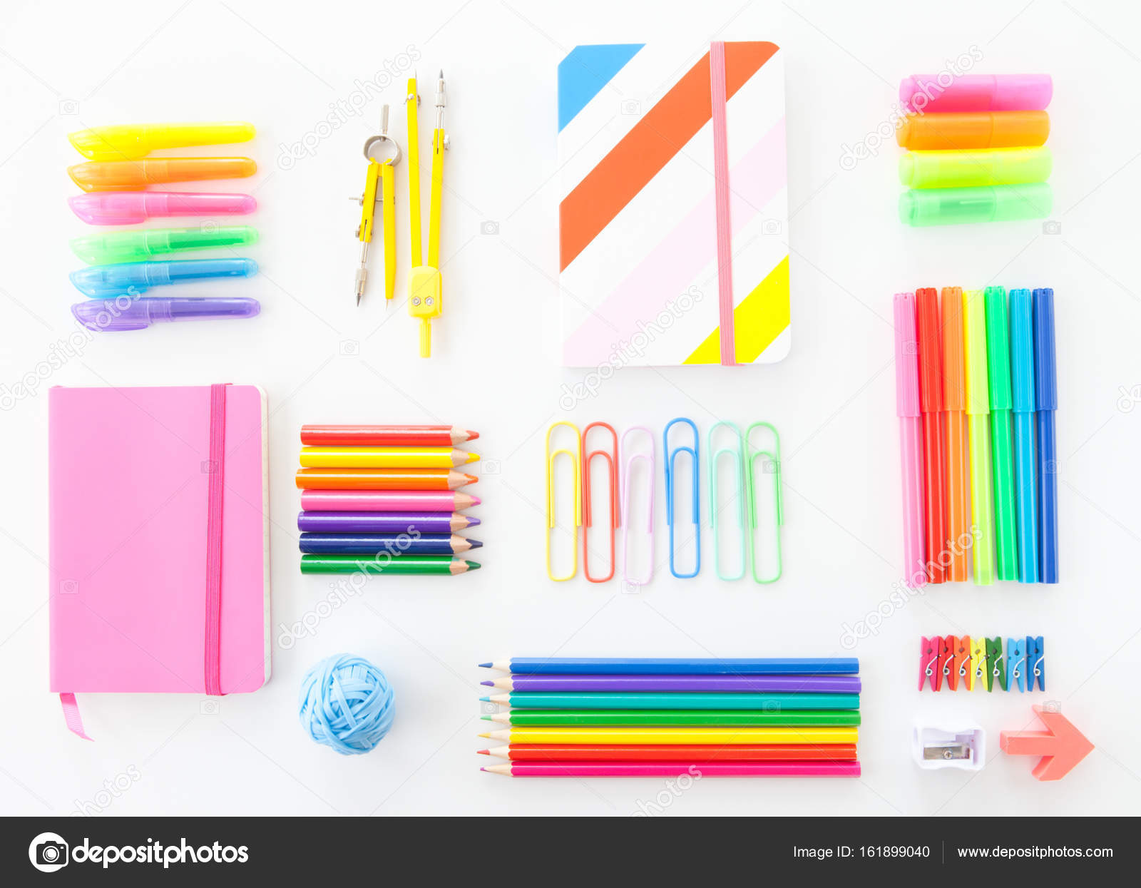 Colorful pens and crayons Stock Photo by BarbaraNeveu
