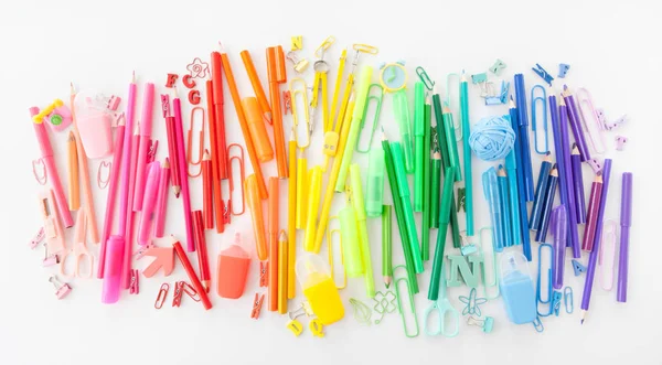 Colorful school supplies — Stock Photo, Image