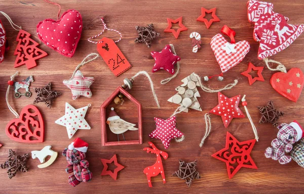 Noel süslemeleri ile ahşap ahşap arka plan