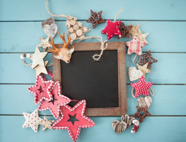 Rustic christmas decorations — Stock Photo, Image