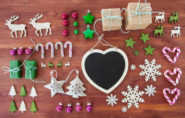 Rustik arka plan christmas dekorasyon ile