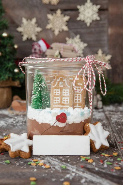 Domácí kakaová mix a soubory cookie — Stock fotografie