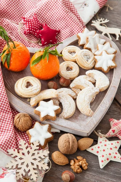 Varietà di biscotti di Natale — Foto Stock