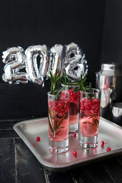 Festive cocktail with rosemary — Stock Photo, Image