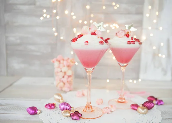 Panna cotta con popcorn — Foto Stock