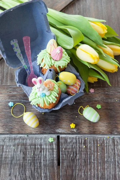 Little cupcake for easter — Stock Photo, Image