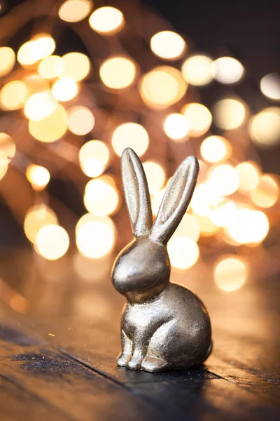Little golden easter bunny — Stock Photo, Image