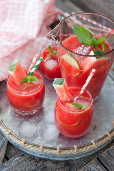 Fruity cocktail with water melon — Stock Photo, Image