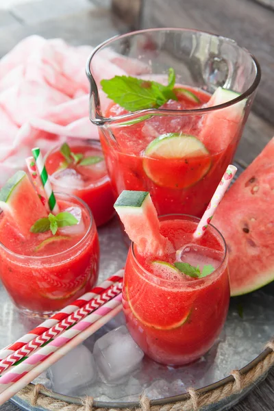 Ovocný koktejl s vodní meloun — Stock fotografie