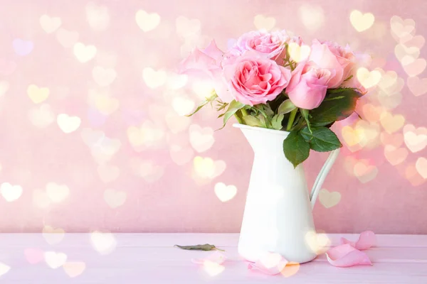Bunch of pink roses — Stock Photo, Image