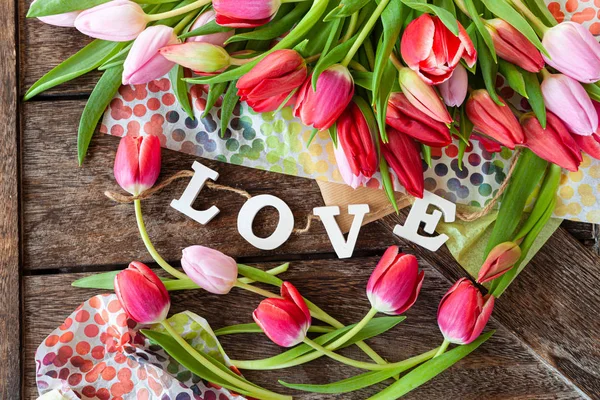 Fresh colorful tulips — Stock Photo, Image