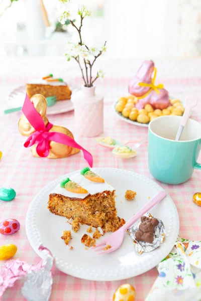 Delicioso Pastel Zanahoria Dulces Para Pascua —  Fotos de Stock