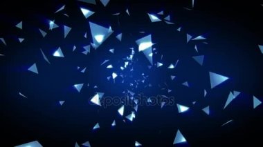     Yakınlaştırma 3d mavi soyut geometrik üçgen ışık çokgen. Geometri üçgen şekli hareket grafik dekorasyon arka plan deseni 4 k 