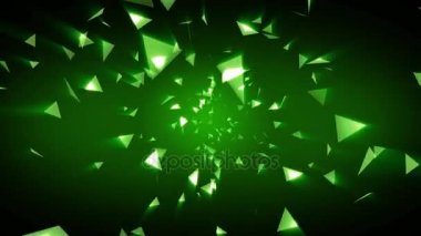     Yakınlaştırma çokgen geometrik üçgen ışık şekil değiştirme 3d renk. Geometri üçgen şekli hareket grafik dekorasyon arka plan deseni 4 k 