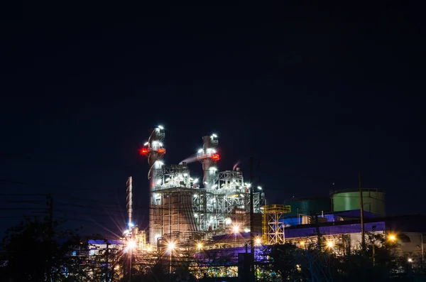 Electrical plant at night — Stock Photo, Image