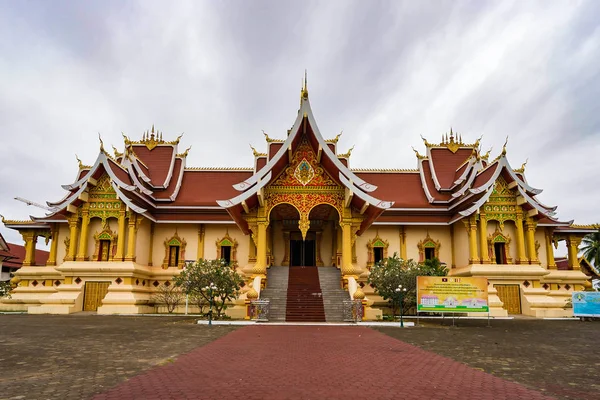 Buddhistische Motive Einem Tempel Laos — Stockfoto