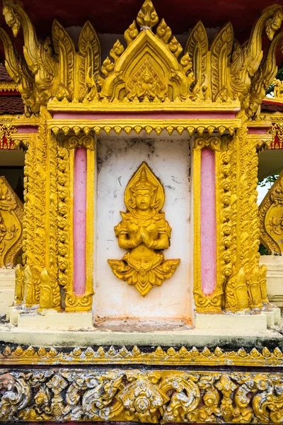 Buddhistische Motive Einem Tempel Laos — Stockfoto