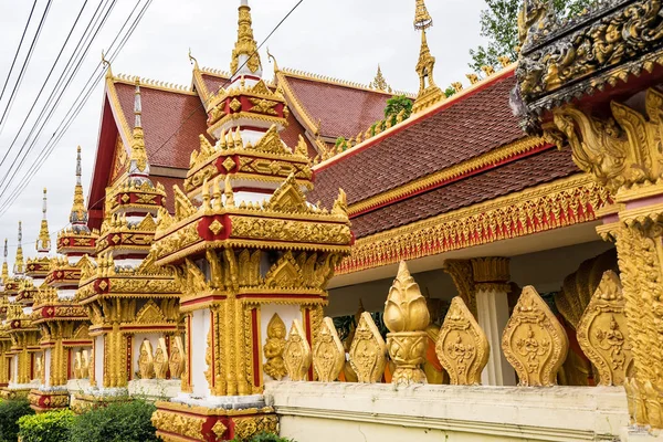 Buddhistische Motive Einem Tempel Laos — Stockfoto